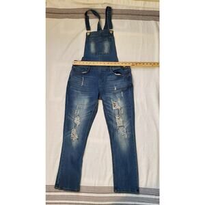 Eight y two Denim Distressed Overalls Size 7 Stretch